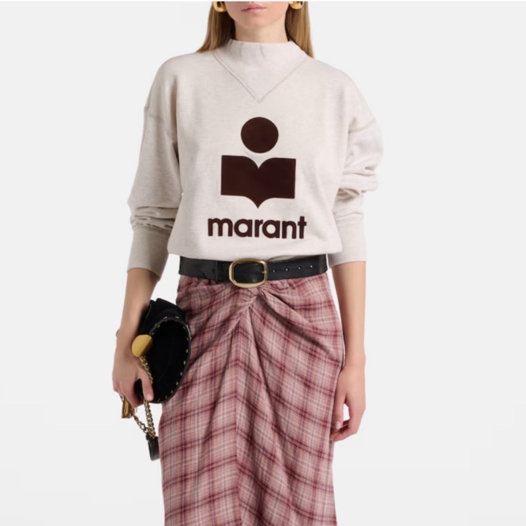 Isabel Marant Moby Sweatshirt With Burgundy Logo
